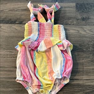 Jessica Simpson Rainbow Striped Romper